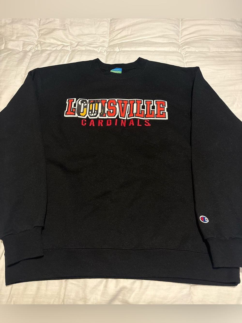 Louisville Cardinals Basketball Champion College Crewneck Sweatshirt Size Large